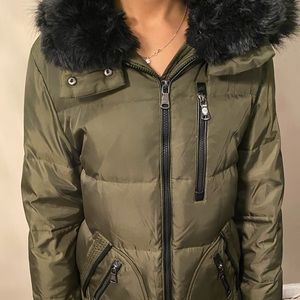 Vince Camuto Women’s Faux-Fur Hooded Puffer Coat